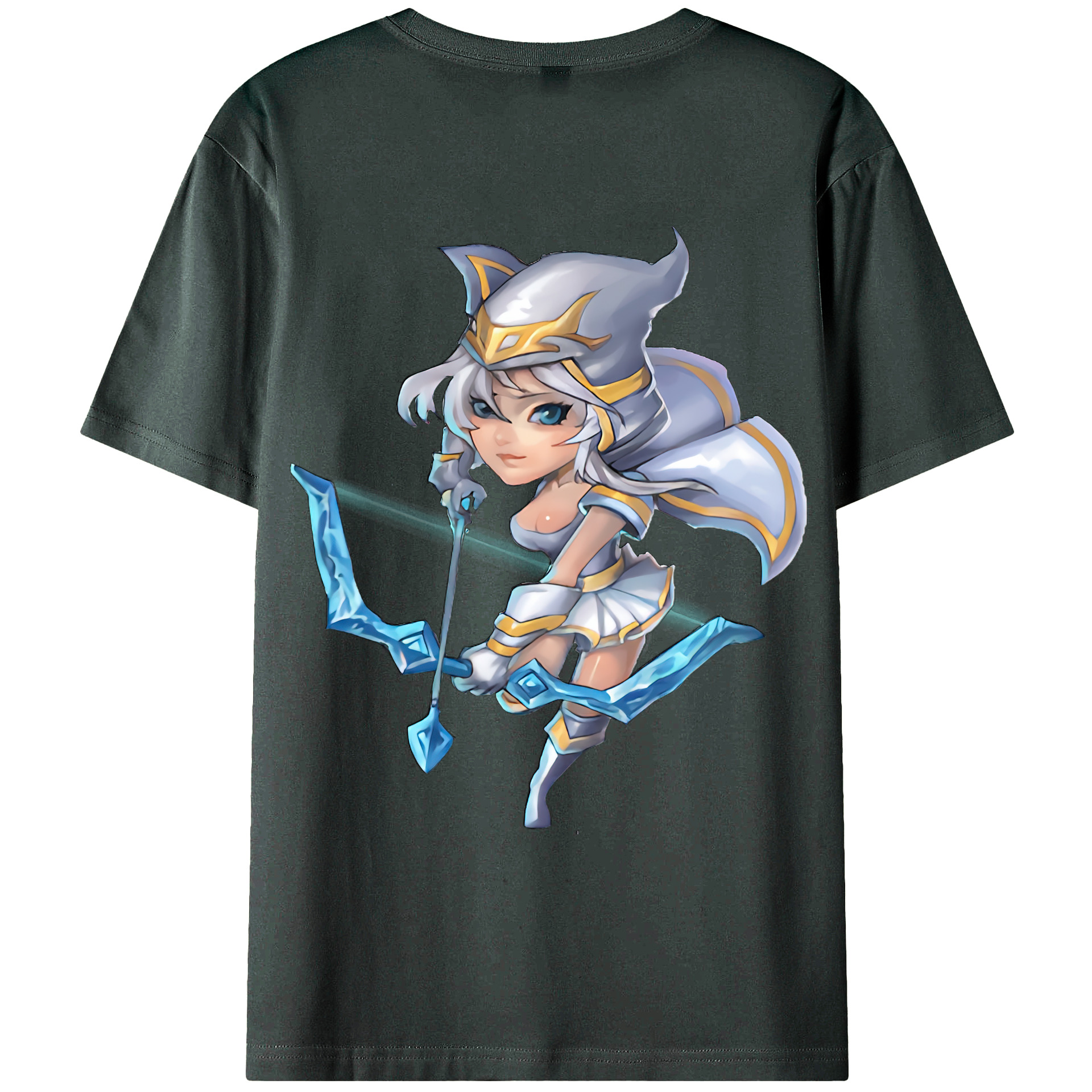 （画像用） リーグ・オブ・レジェンド League of Legends LOL 綿100％ メンズ半袖Tシャツ（バックプリント） 通気性